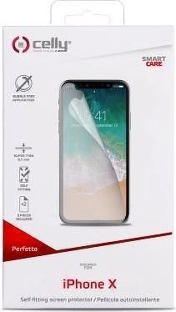 Celly Screenprotector iPhone Xs/X - Polyester