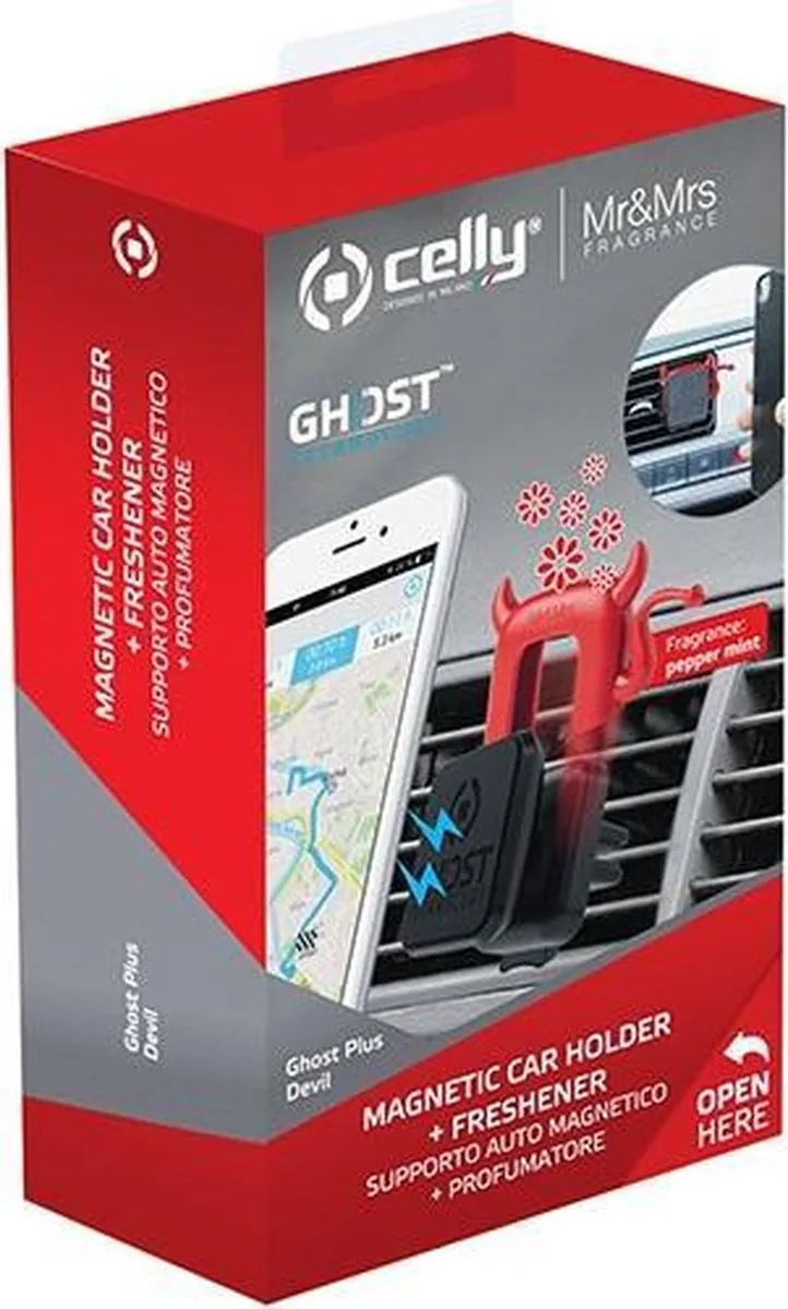 Celly GhostPlusDevil Autohouder Karaf 8021735742357 - Zwart