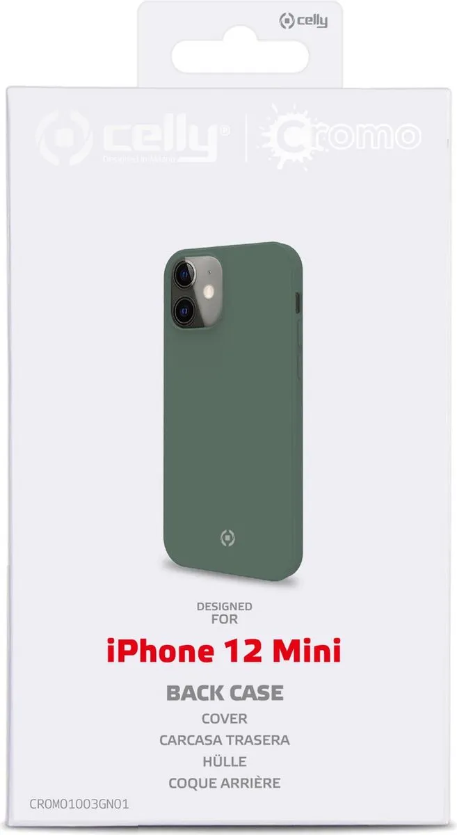 Celly Cromo Siliconen Hoesje iPhone 12 Mini - Groen