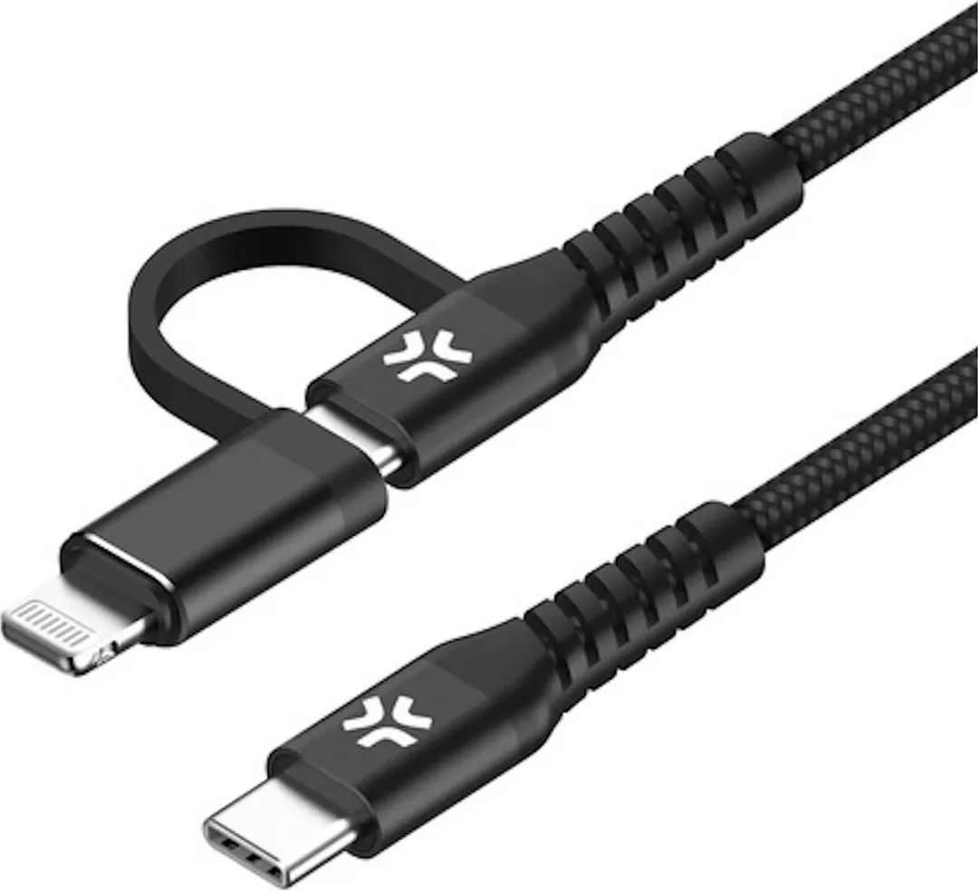 Celly Thuislader USB-C Lightning MFI 20W 1m - Zwart