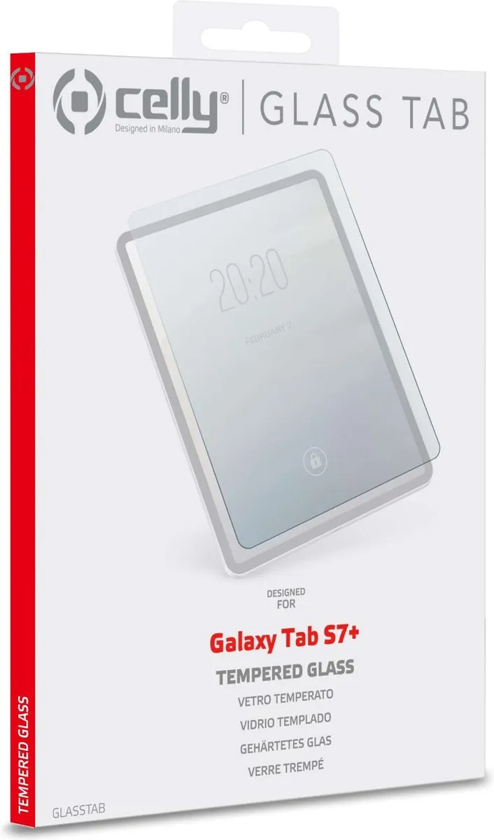 Celly GLASSTAB05 Schermbeschermer - Samsung Galaxy Tab S5e/S7/S7+ - 1 Stuk
