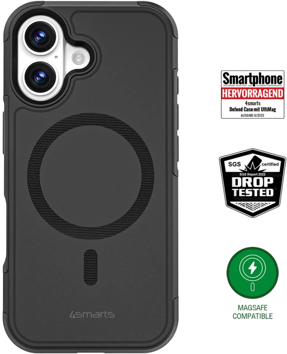 4Smarts iPhone 17 Defend Serie Hoes - MagSafe - Zwart