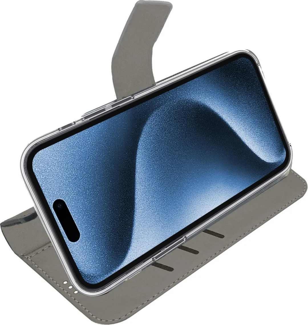 Celly Wally Bookcase Hoesje iPhone 16 Pro - 3 Pasjes - Zwart