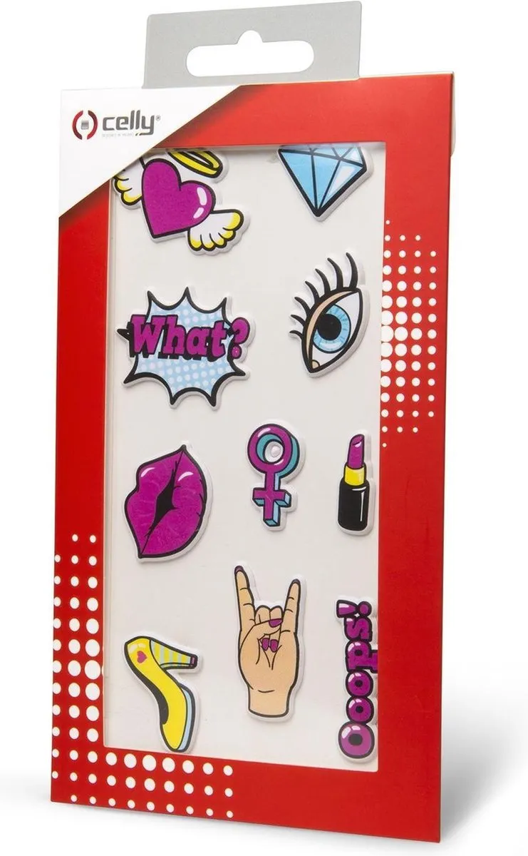 Celly 3D Stickers Meisjes - 10 Stuks - Gemengd