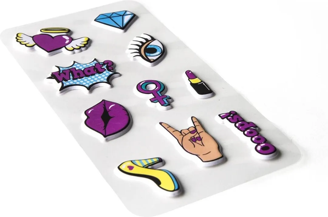 Celly 3D Stickers Meisjes - 10 Stuks - Gemengd