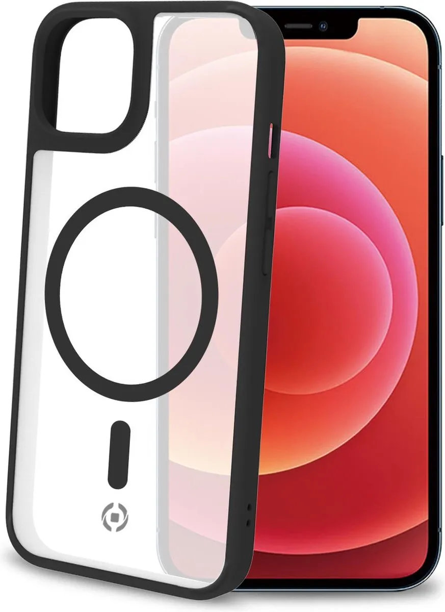 Celly MagMatt Siliconen Hoesje iPhone 14 Plus - Transparant/Zwart