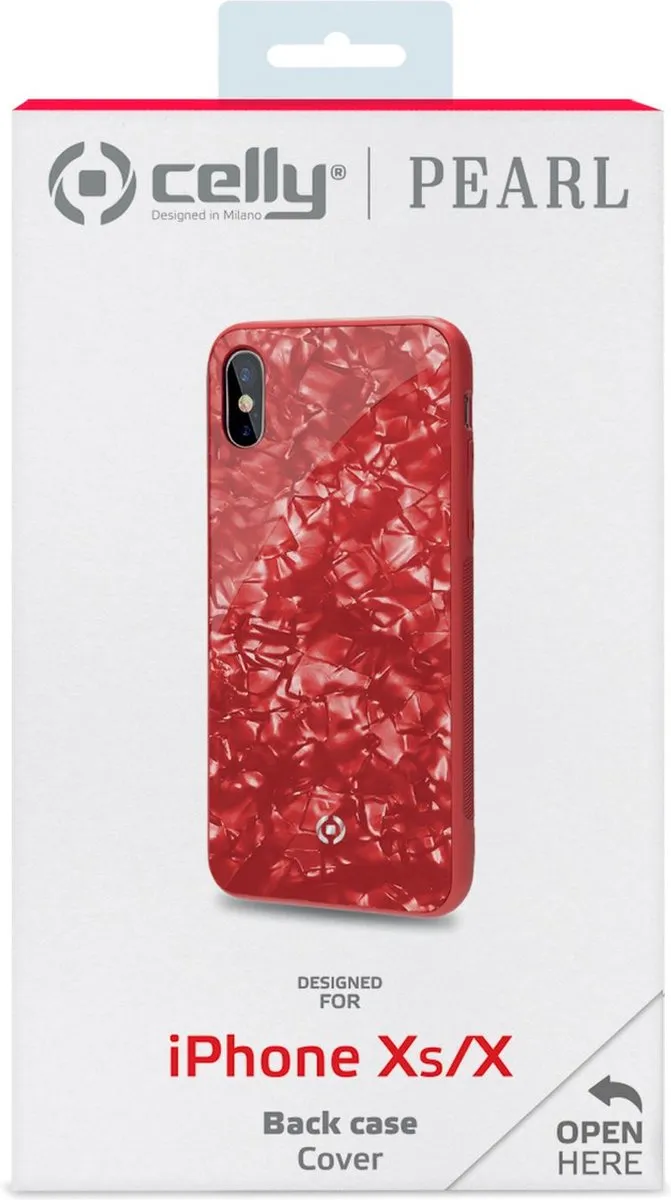 Celly Gelskin Siliconen Hoesje iPhone X/Xs - Rood PEARL900RD