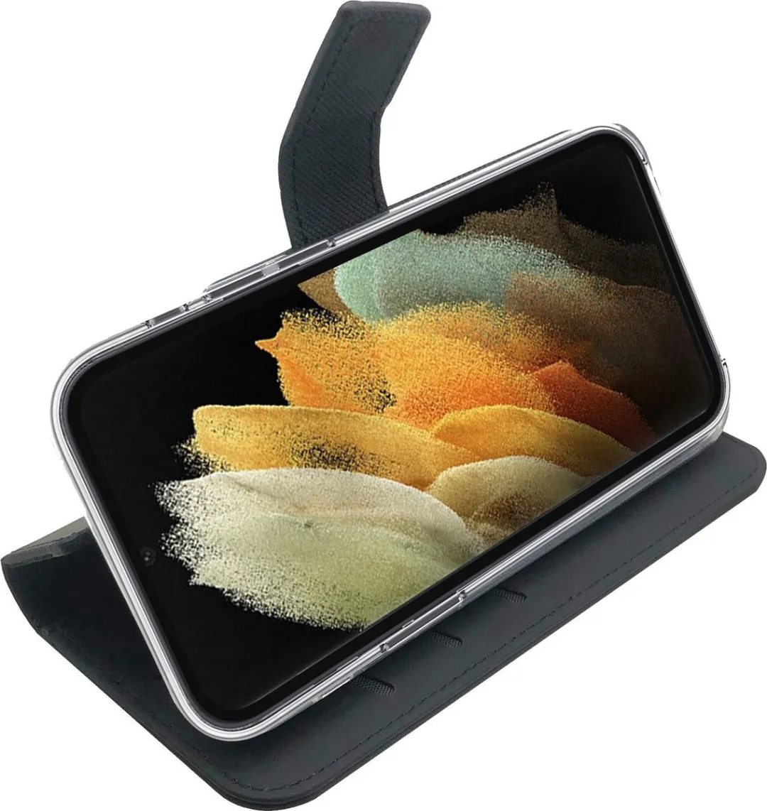Celly Wally Bookcase Hoesje WALLY1012 - Samsung Galaxy S22 Ultra - Zwart