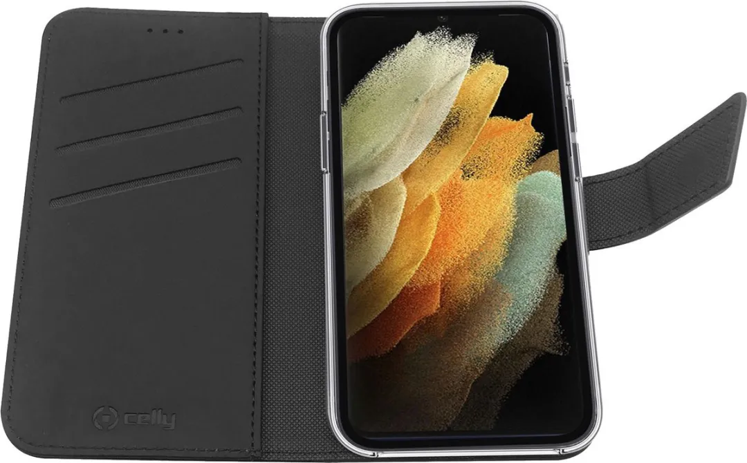 Celly Wally Bookcase Hoesje WALLY1012 - Samsung Galaxy S22 Ultra - Zwart