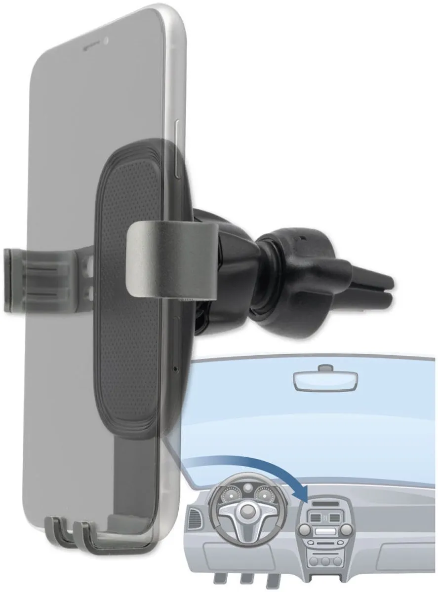 4smarts GRABBER 2.0 Ventilatierooster Auto Houder Zwart/Grijs