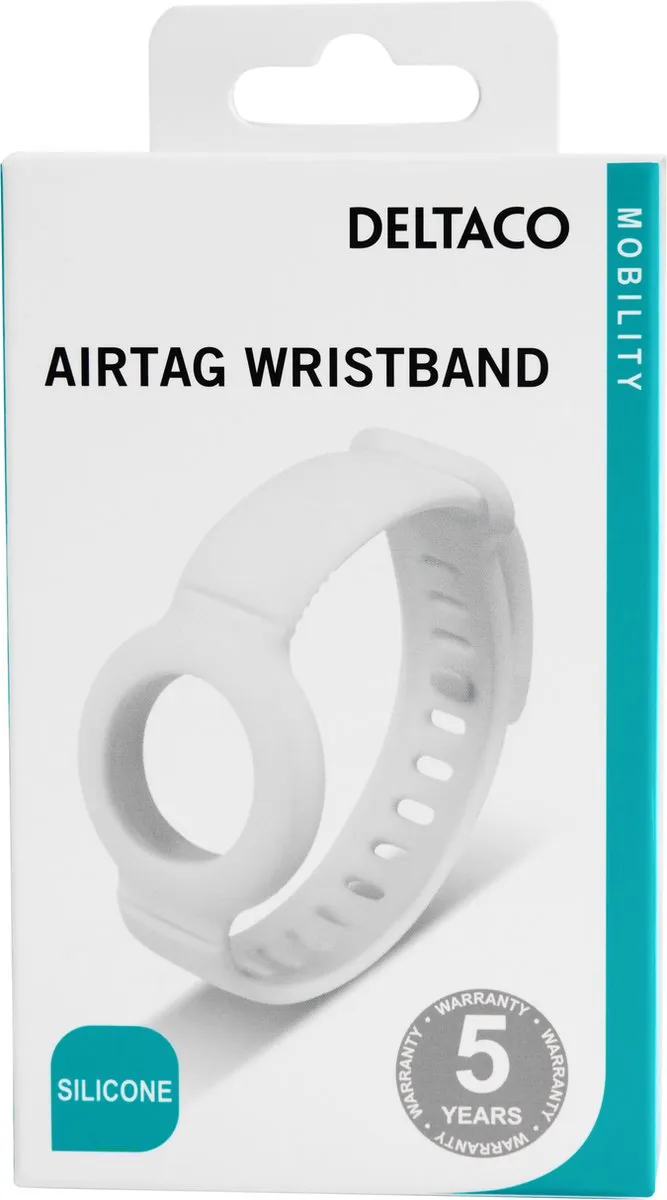 Deltaco MCASE-TAG17 Siliconen Armband - Wit - afbeelding 6 van 6