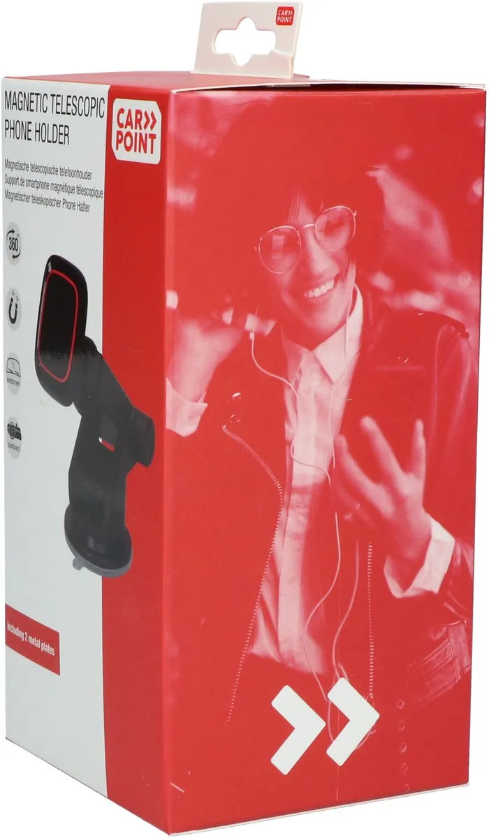 Carpoint Magnetische Telefoonhouder Telescopische Arm - Universeel 7.5" - Zwart - afbeelding 6 van 6