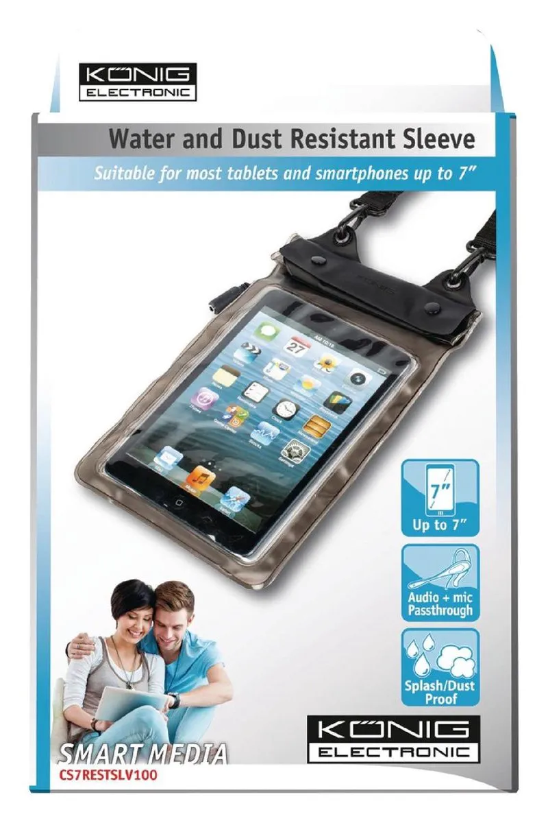 Konig CS7RESTSLV100 Tablethoes 7 inch - Zwart