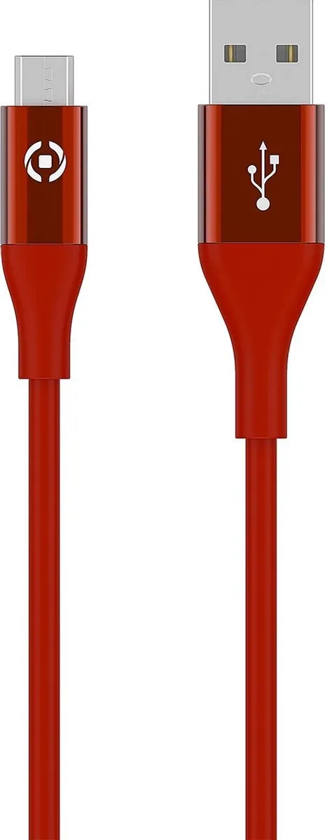 Celly Feeling Oplaadkabel 15W USB-A naar Micro-USB 1.0m - Rood