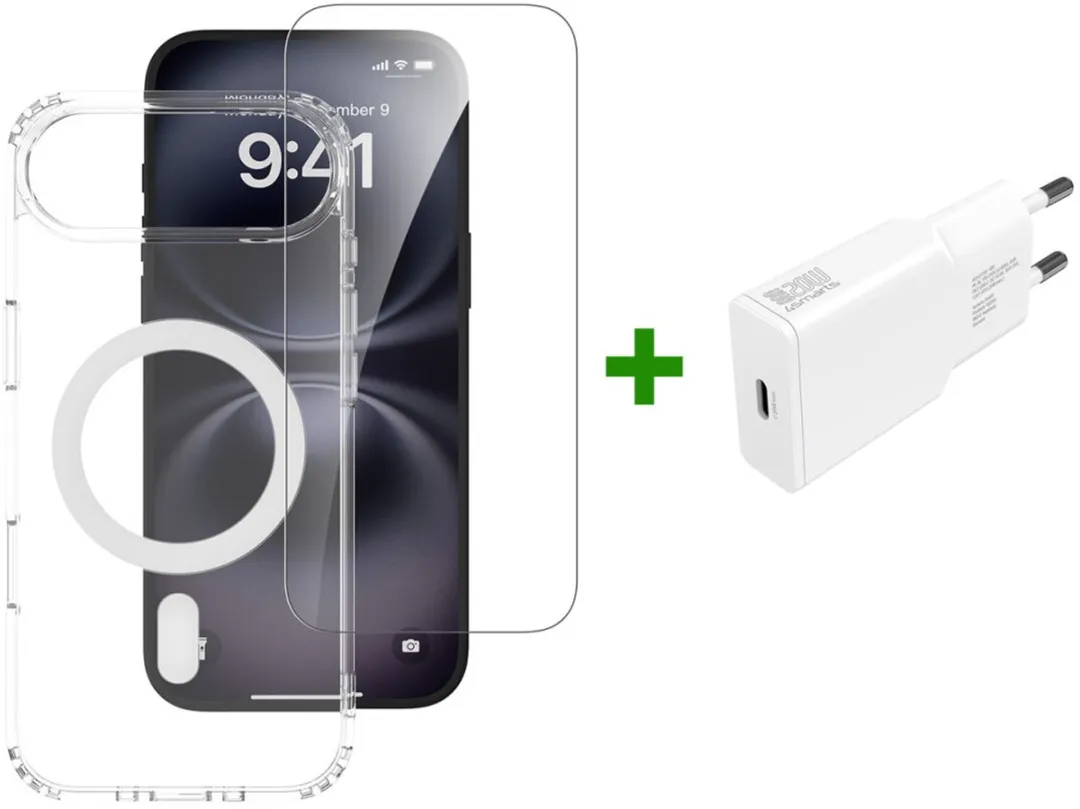4Smarts 541557 iPhone 17 Hoesje - Transparant Wit