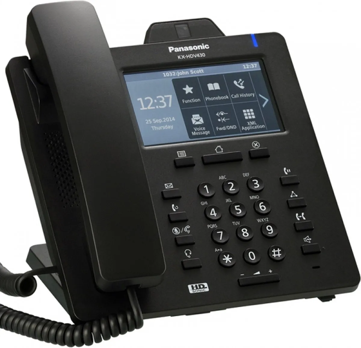 Panasonic KX-HDV430 VoIP SIP-toestel - 4.3" Kleurenscherm - Zwart