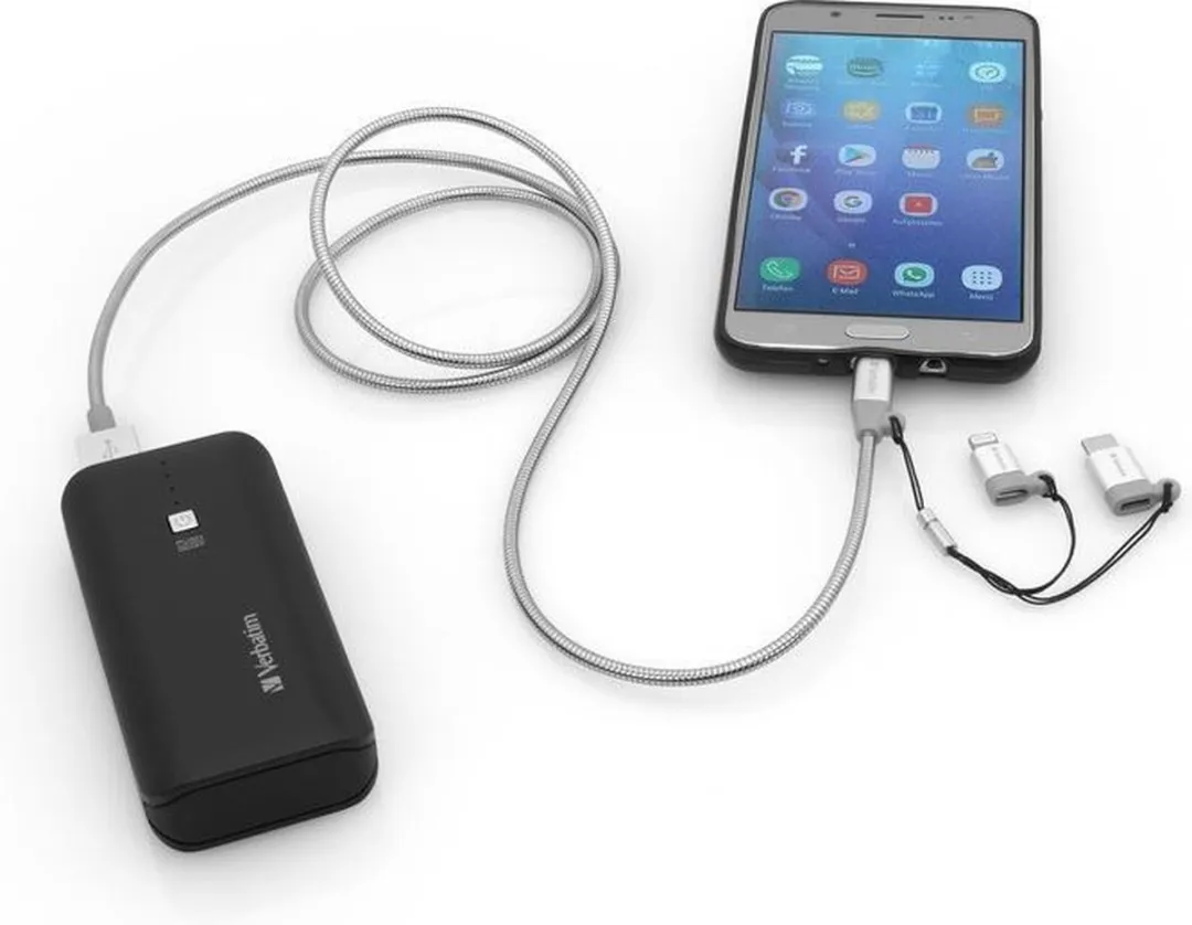 Verbatim 3-in-1 USB-C/Lightning/Micro B Kabel 100cm - Zilver