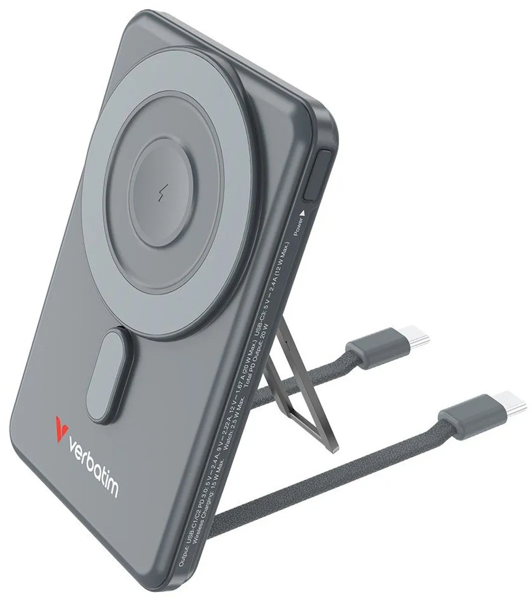 Verbatim Powerbank Charge ´n´ Go 2C Magnetic Wireless 5000mAh