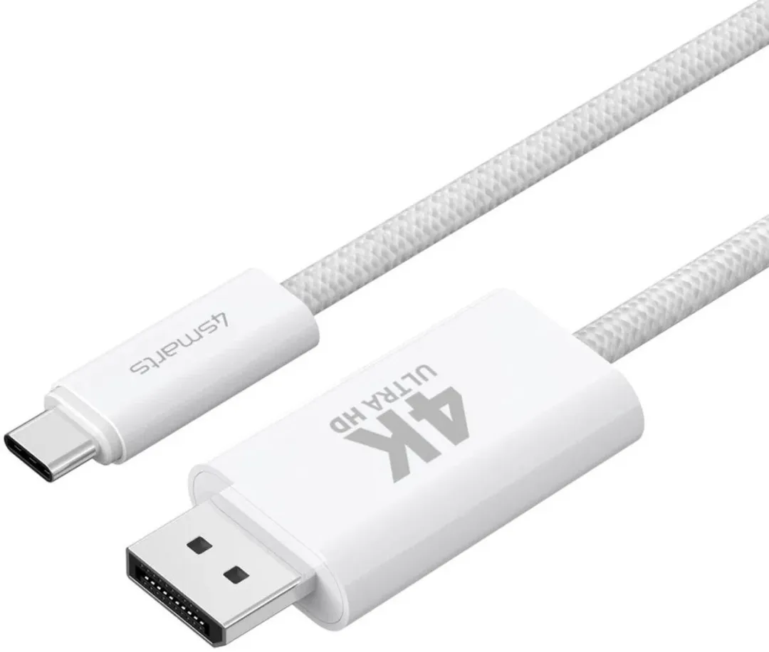 4Smarts USB-C naar DisplayPort Kabel 4K 60Hz 2m - Wit
