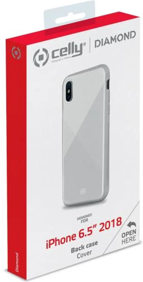 Celly Diamond DIAMOND999WH iPhone Xs Max Hoesje - Wit