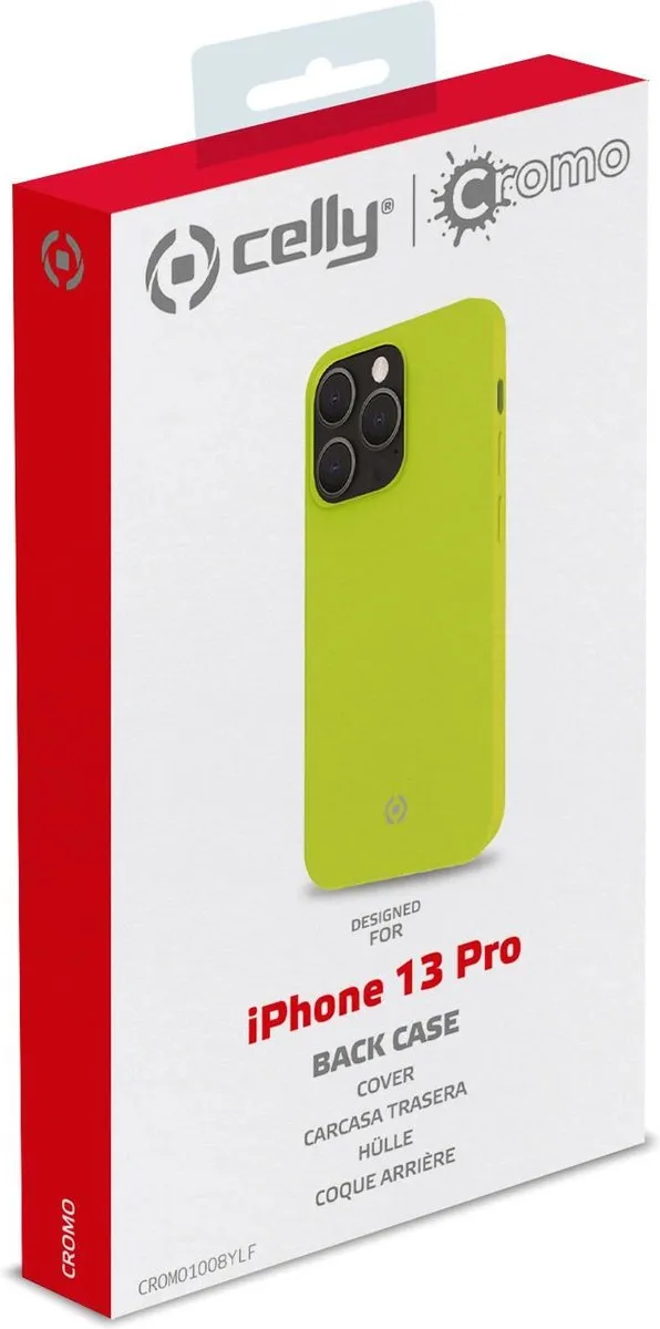 Celly Cromo Back Cover iPhone 13 Pro CROMO1008YLF - Geel - afbeelding 6 van 6
