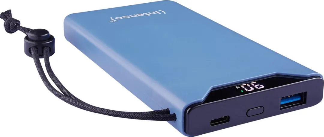 (Intenso) F10000 Powerbank 10.000 mAh Li-Po - display - PD en QC 3.0 - blauw (7332035)