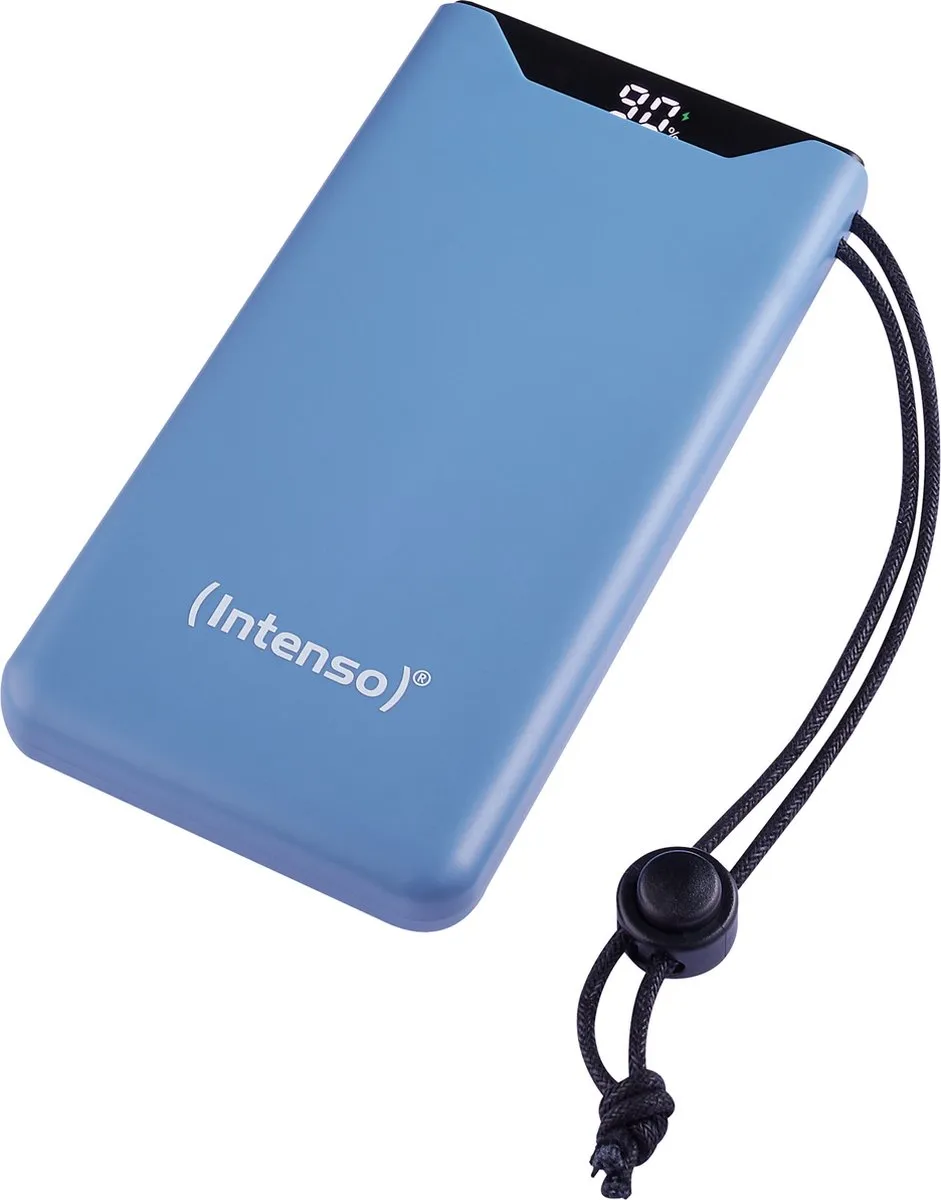 (Intenso) F10000 Powerbank 10.000 mAh Li-Po - display - PD en QC 3.0 - blauw (7332035)