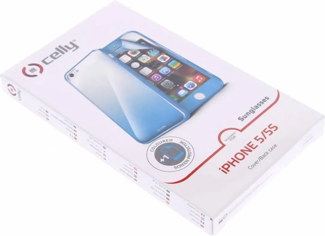 Celly Cover Sunglass iPhone 5/5S/SE - Light Blue SUNNY18503 - afbeelding 5 van 5