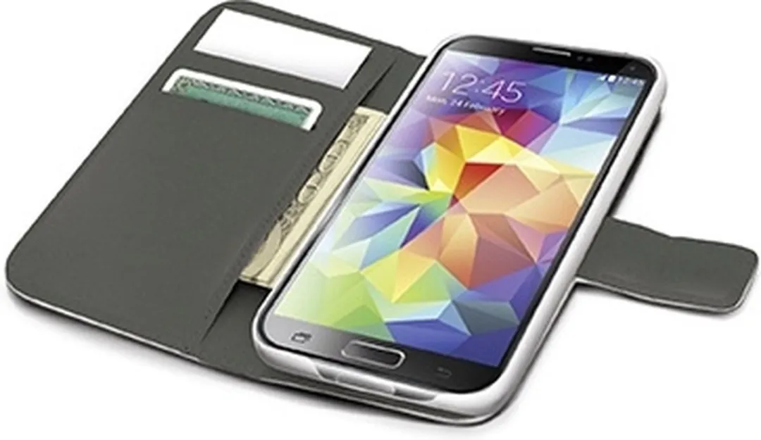 Celly Eco-Leather Bookcase Wallet Samsung Galaxy S5 WALLY390WH
