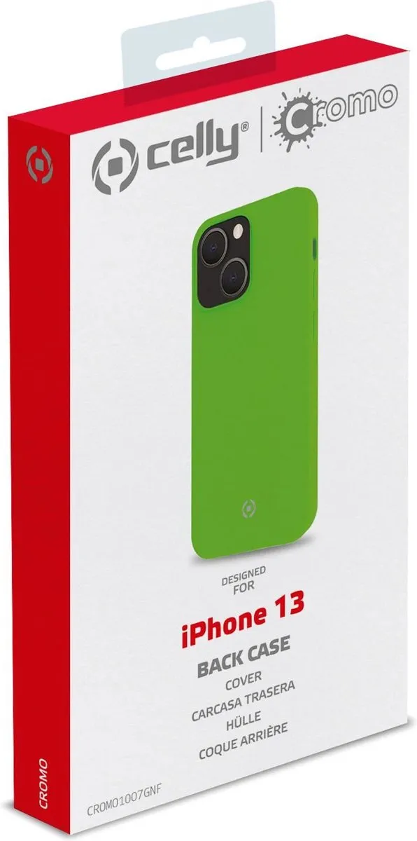 Celly Cromo Back Cover iPhone 13 - Groen - CROMO1007GNF