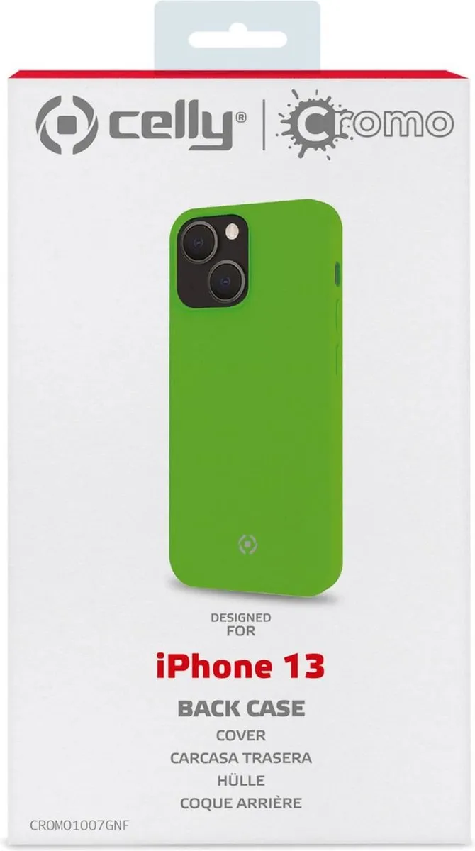 Celly Cromo Back Cover iPhone 13 - Groen - CROMO1007GNF