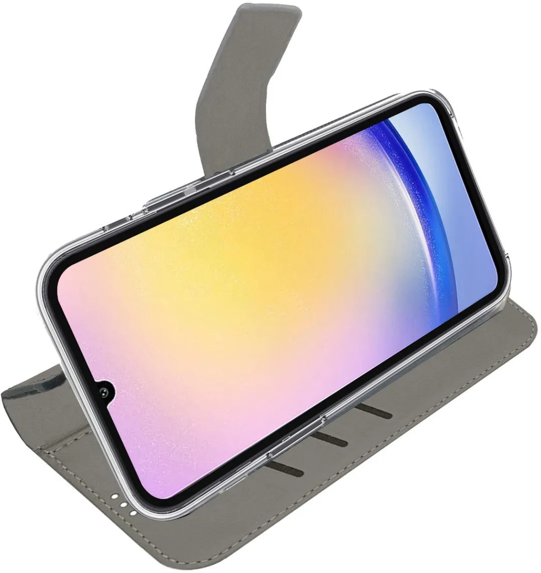 Celly Wally Bookcase Hoesje Samsung Galaxy A25 - Zwart - afbeelding 4 van 6