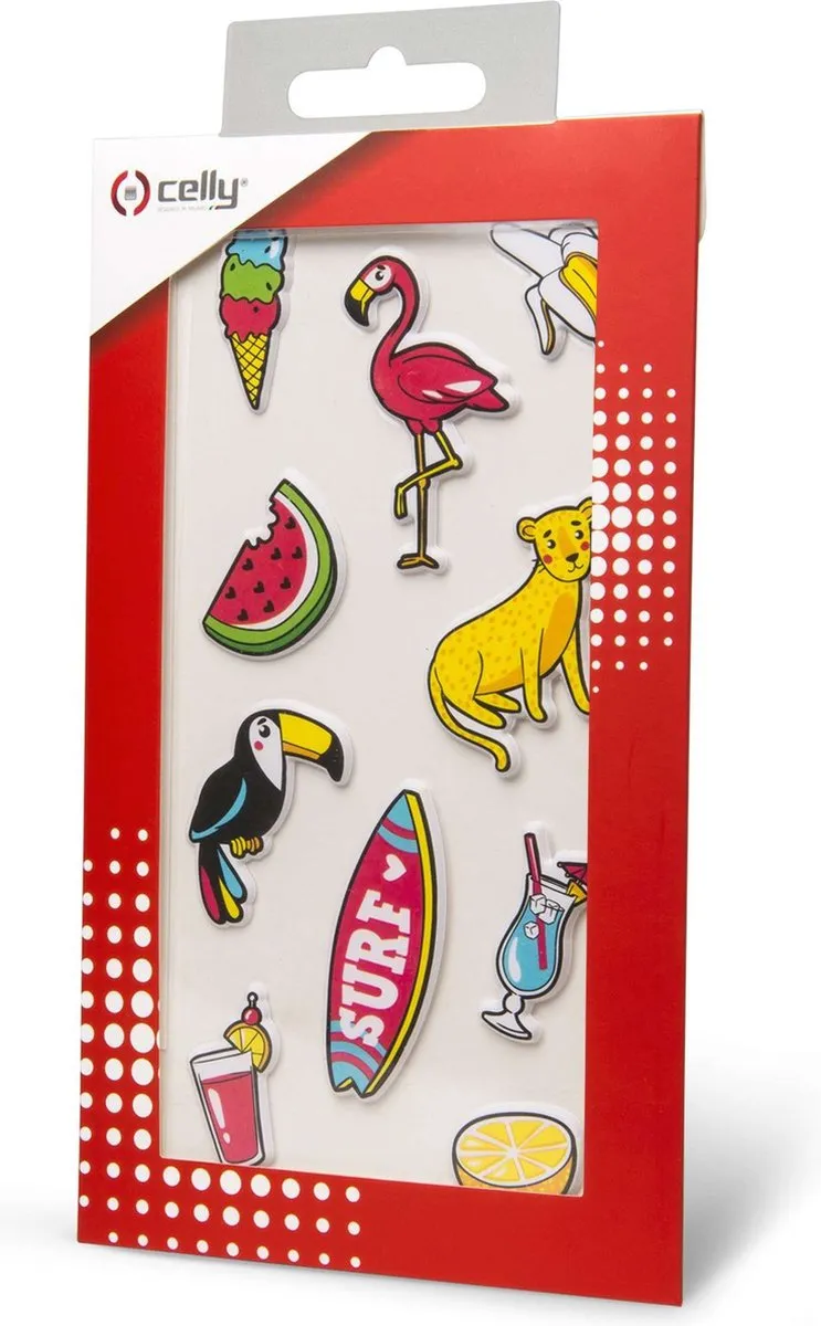 Celly 3D Stickers Tropical - Set van 10 - afbeelding 6 van 6