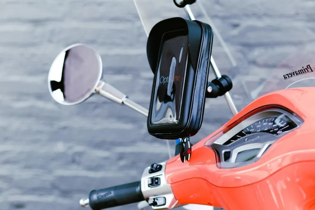 Lampa Opti-Mirror Scooterspiegelhouder - iPhone/Universeel - Zwart