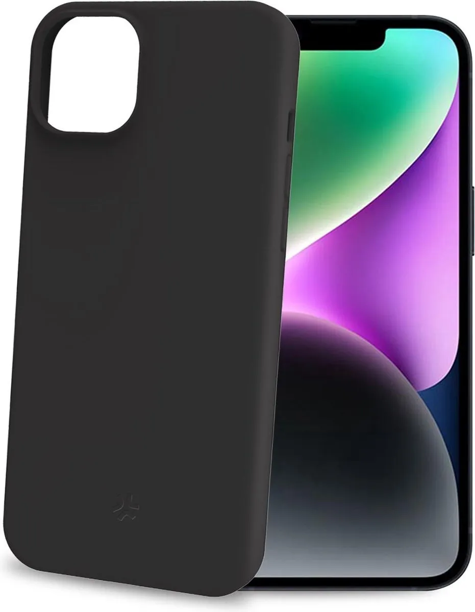 Celly Cromo Siliconen Hoesje CROMO1053BK - iPhone 15 - Zwart