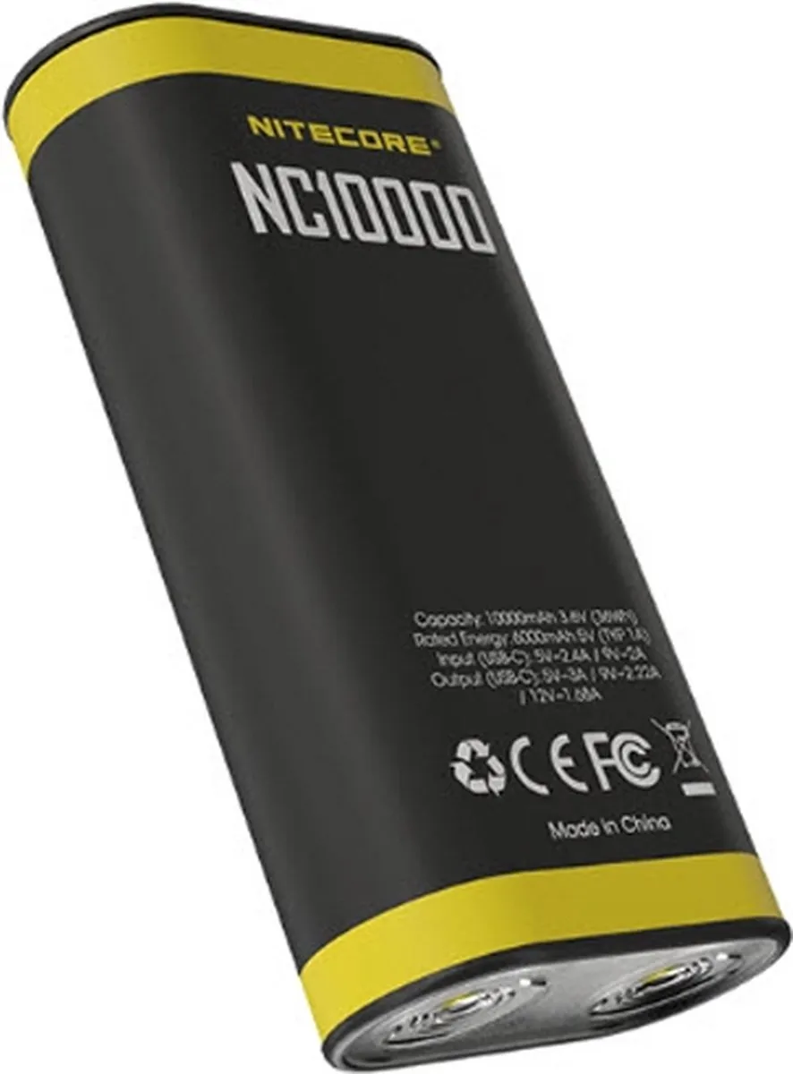 Nitecore NC10000 Highland Powerbank 10000mAh - 36W - Zwart - afbeelding 6 van 6