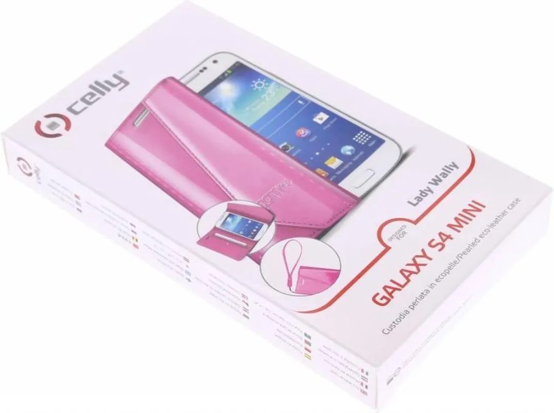 Celly Lady Wally Booktype Hoes Samsung Galaxy S4 Mini - Roze - afbeelding 6 van 6