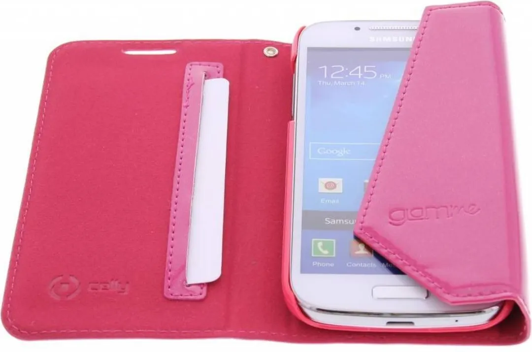 Celly Lady Wally Booktype Hoes Samsung Galaxy S4 Mini - Roze - afbeelding 4 van 6