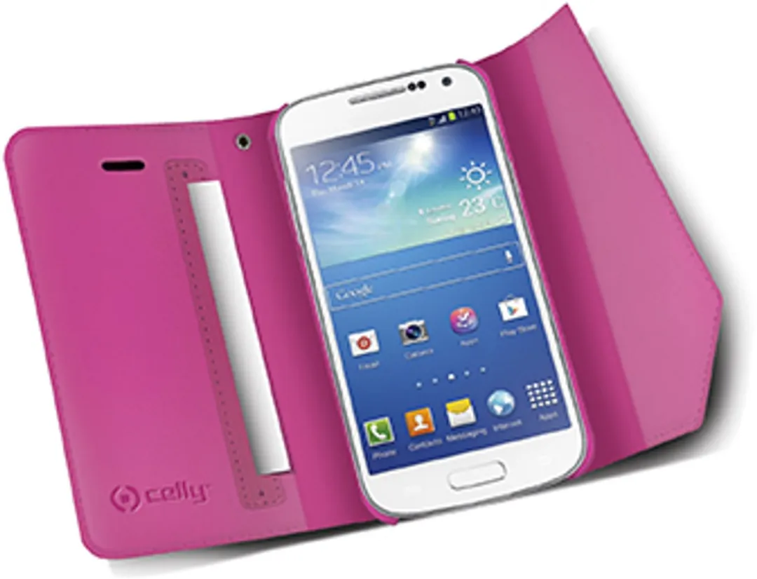 Celly Lady Wally Booktype Hoes Samsung Galaxy S4 Mini - Roze - afbeelding 3 van 6