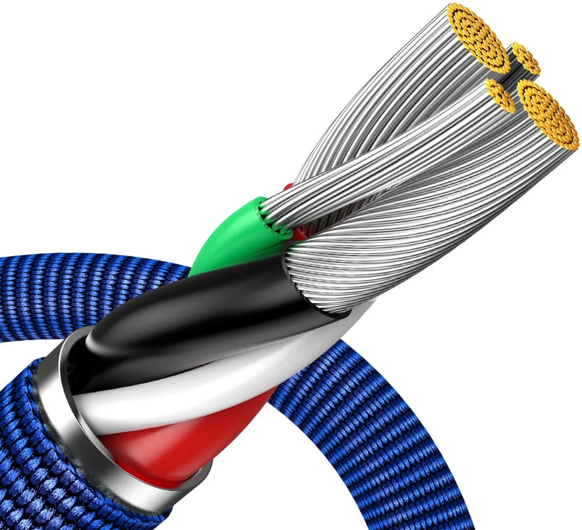 Baseus Data Cable Crystal Shine CAJY000003 USB-Lightning 2.4A - Blauw