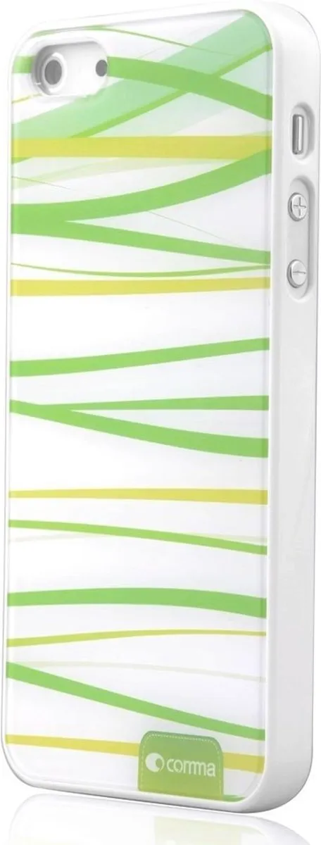 Groen wit Comma hoesje geschikt voor iPhone 5/5s en SE 2016 hardcase gras design