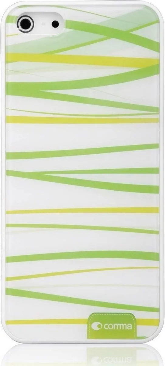 Groen wit Comma hoesje geschikt voor iPhone 5/5s en SE 2016 hardcase gras design