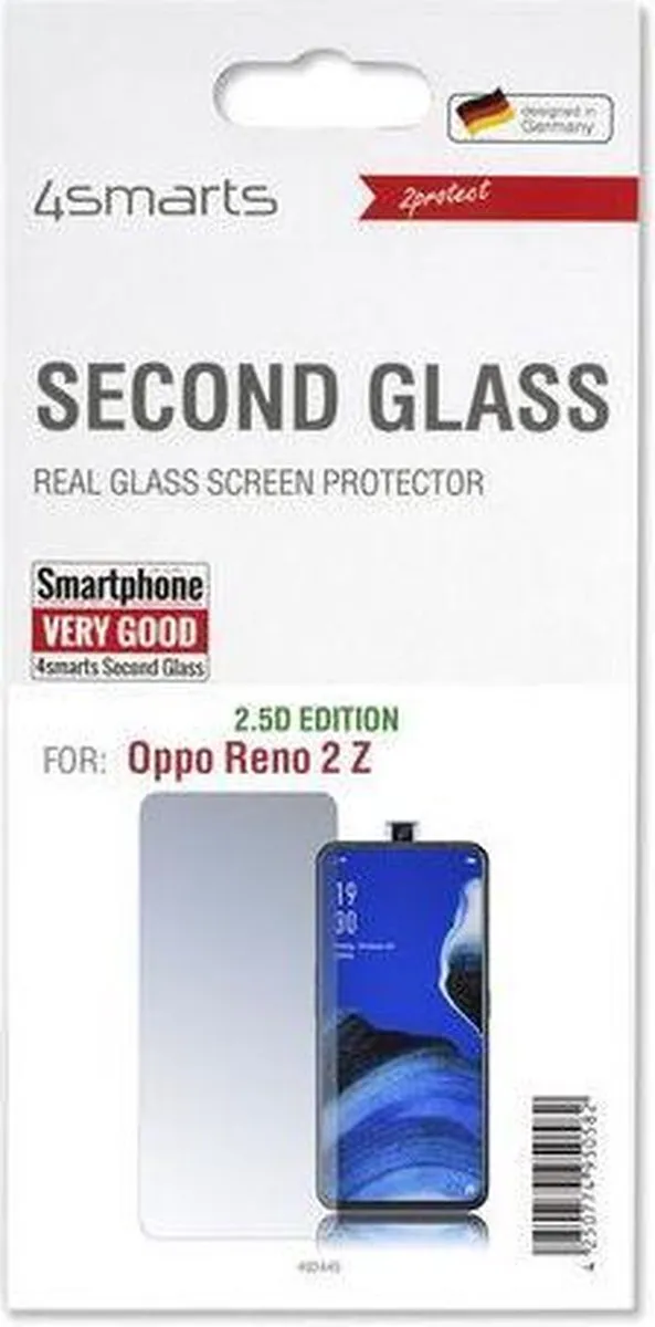 4smarts Second Glass 2.5D - Oppo Reno2 Z - Case Friendly - 9H Hardheid