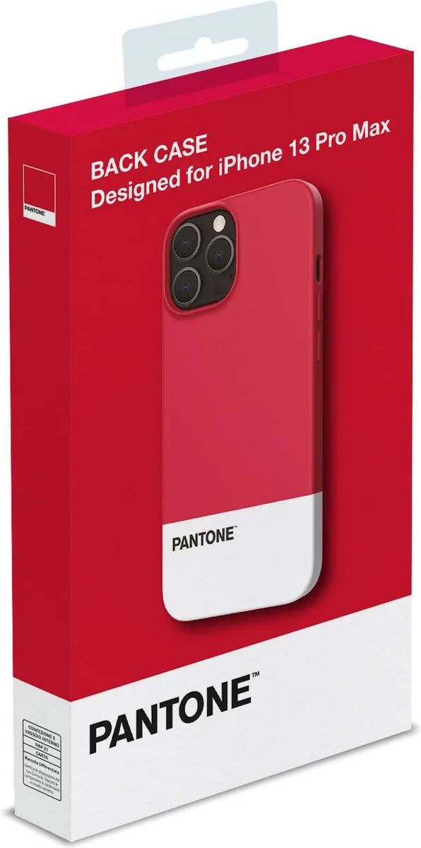 Celly Pantone Design iPhone 13 Pro Max Hoesje - Rood PT-PC1009