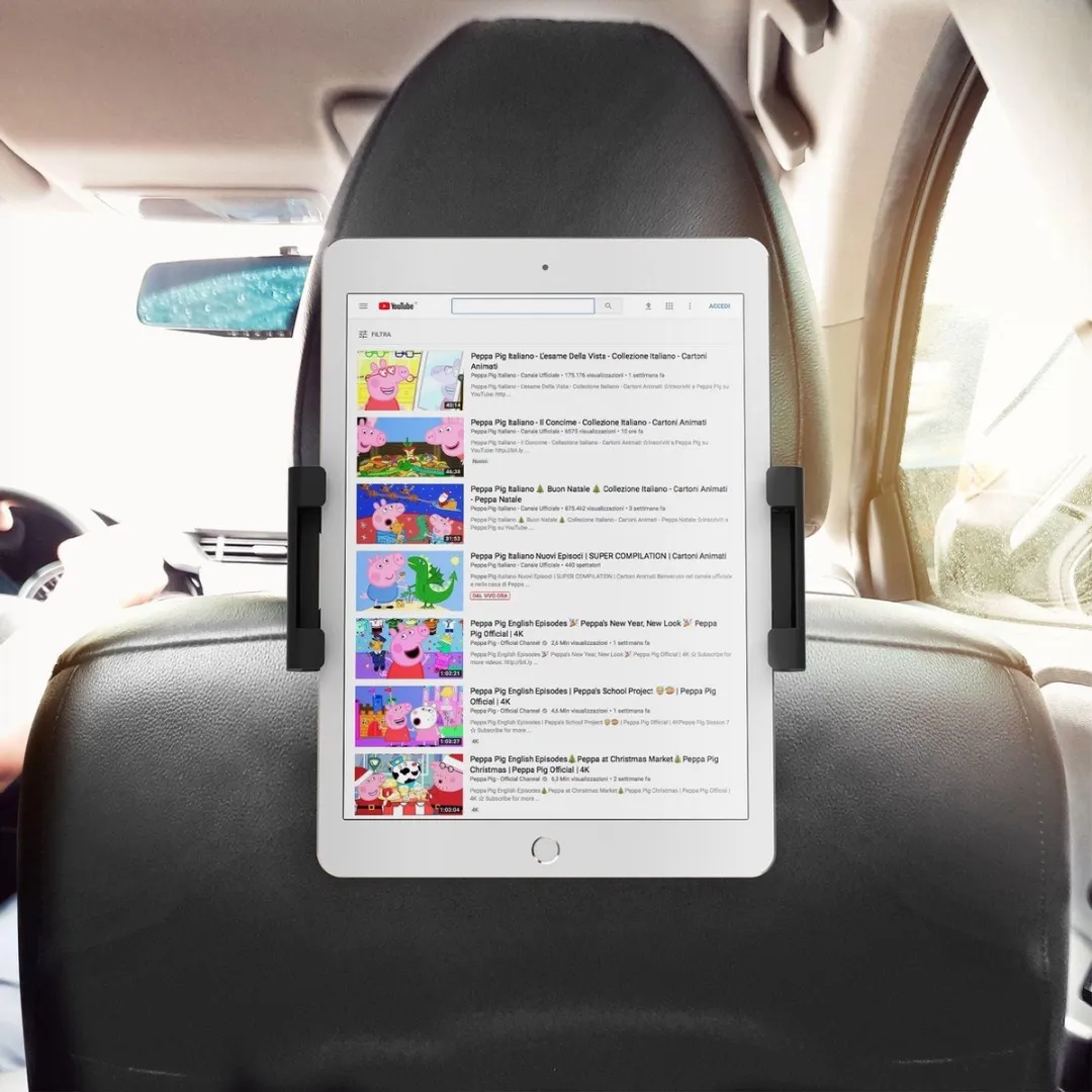Celly Tablethouder Hoofdsteun 360° Draaibaar - 9,5 Inch - Zwart