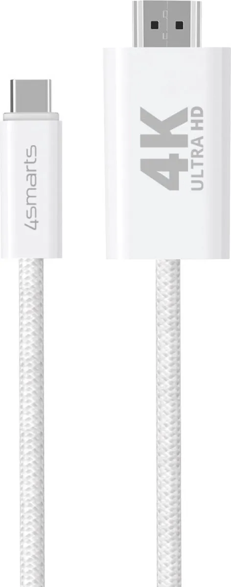4Smarts USB-C naar HDMI Kabel 4K 60Hz 2m - Wit