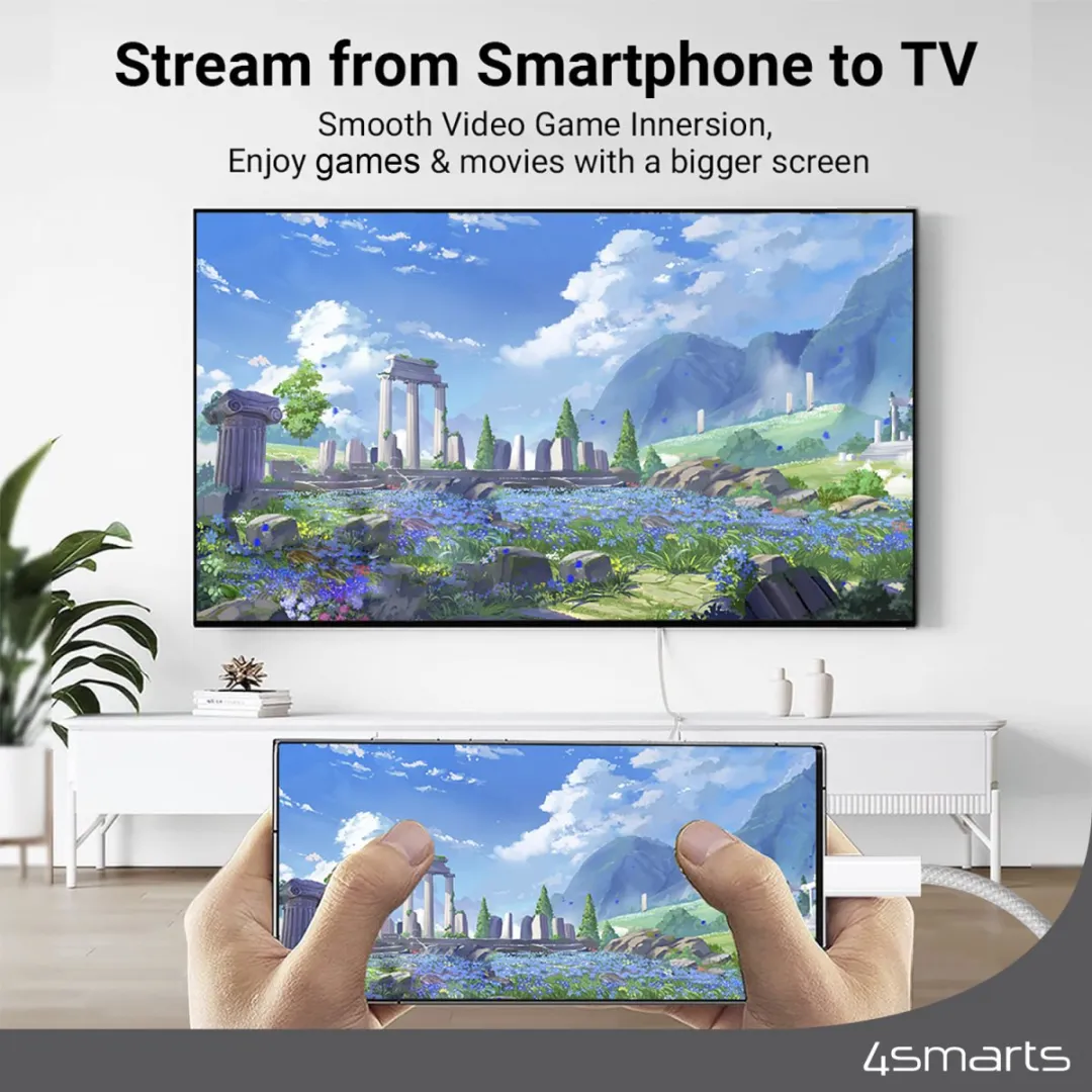 4Smarts USB-C naar HDMI Kabel 4K 60Hz 2m - Wit