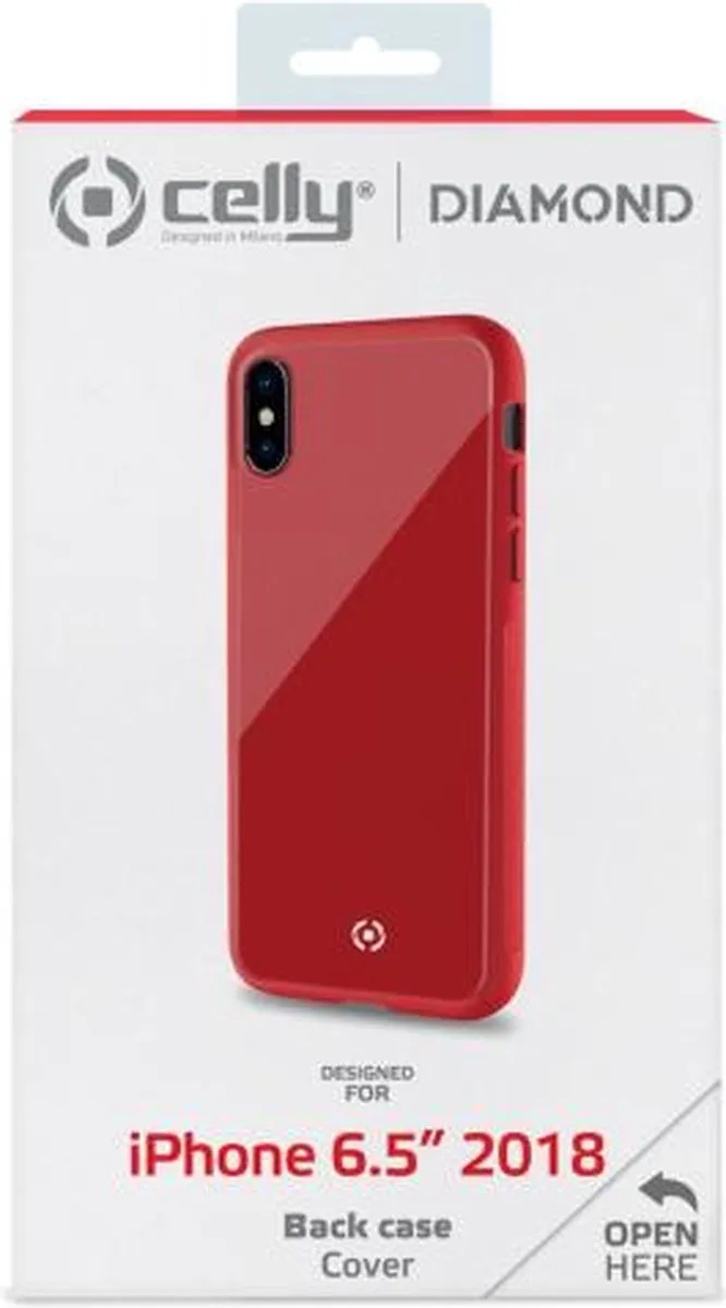 Celly Diamond Hoes iPhone Xs Max - Rood