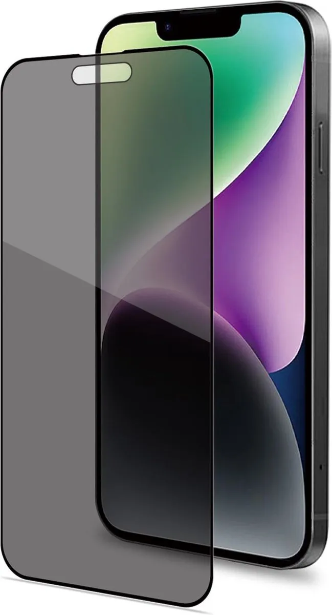 Celly Privacy Screenprotector iPhone 15 - Tempered Glass