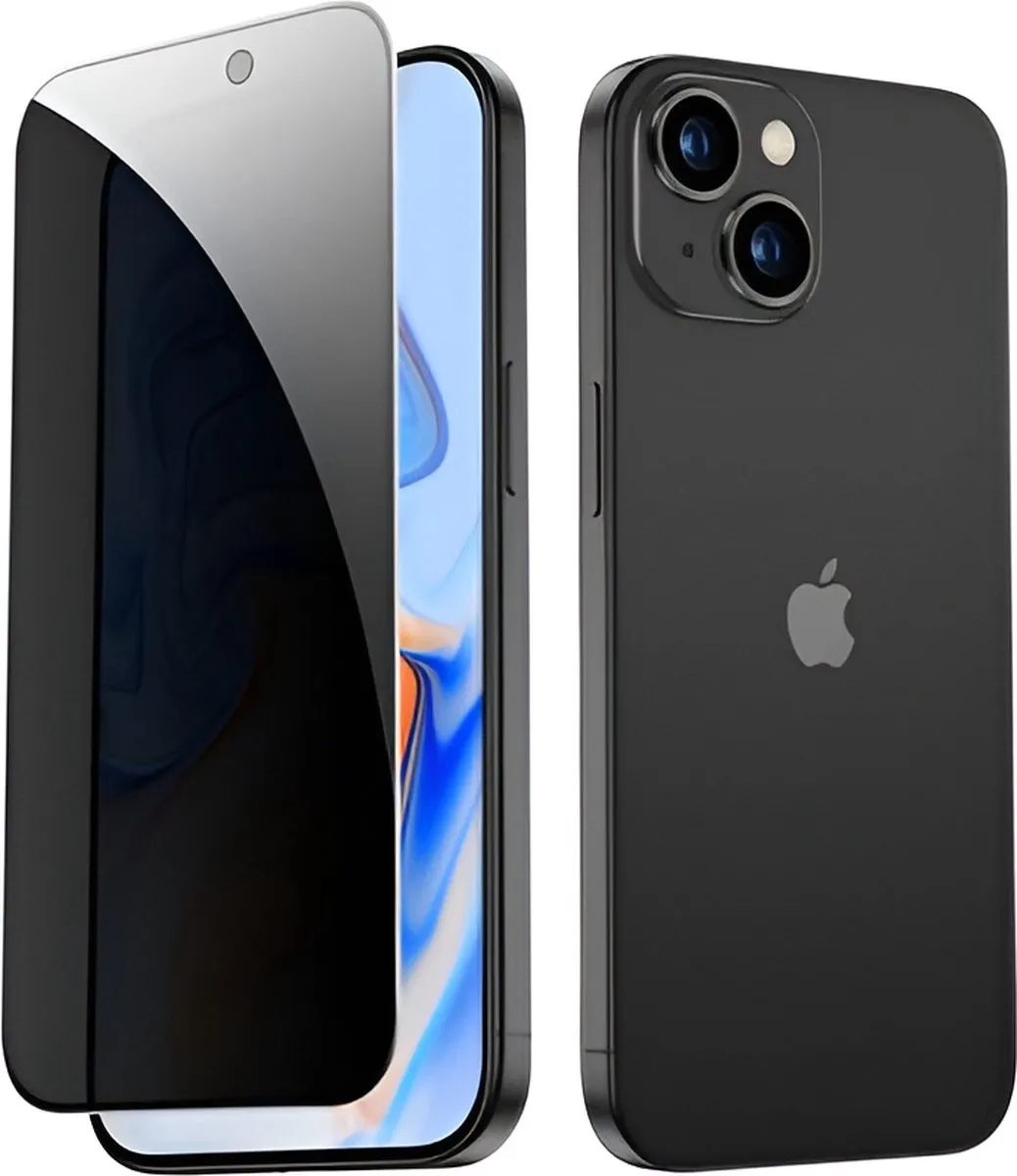 Celly Privacy Screenprotector iPhone 15 - Tempered Glass - afbeelding 4 van 6